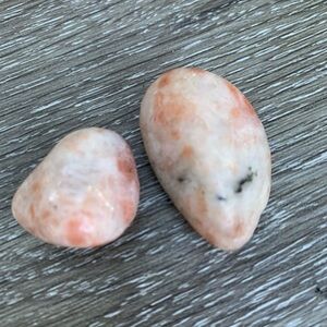 2 Sunstone Crystal Tumbles as shown